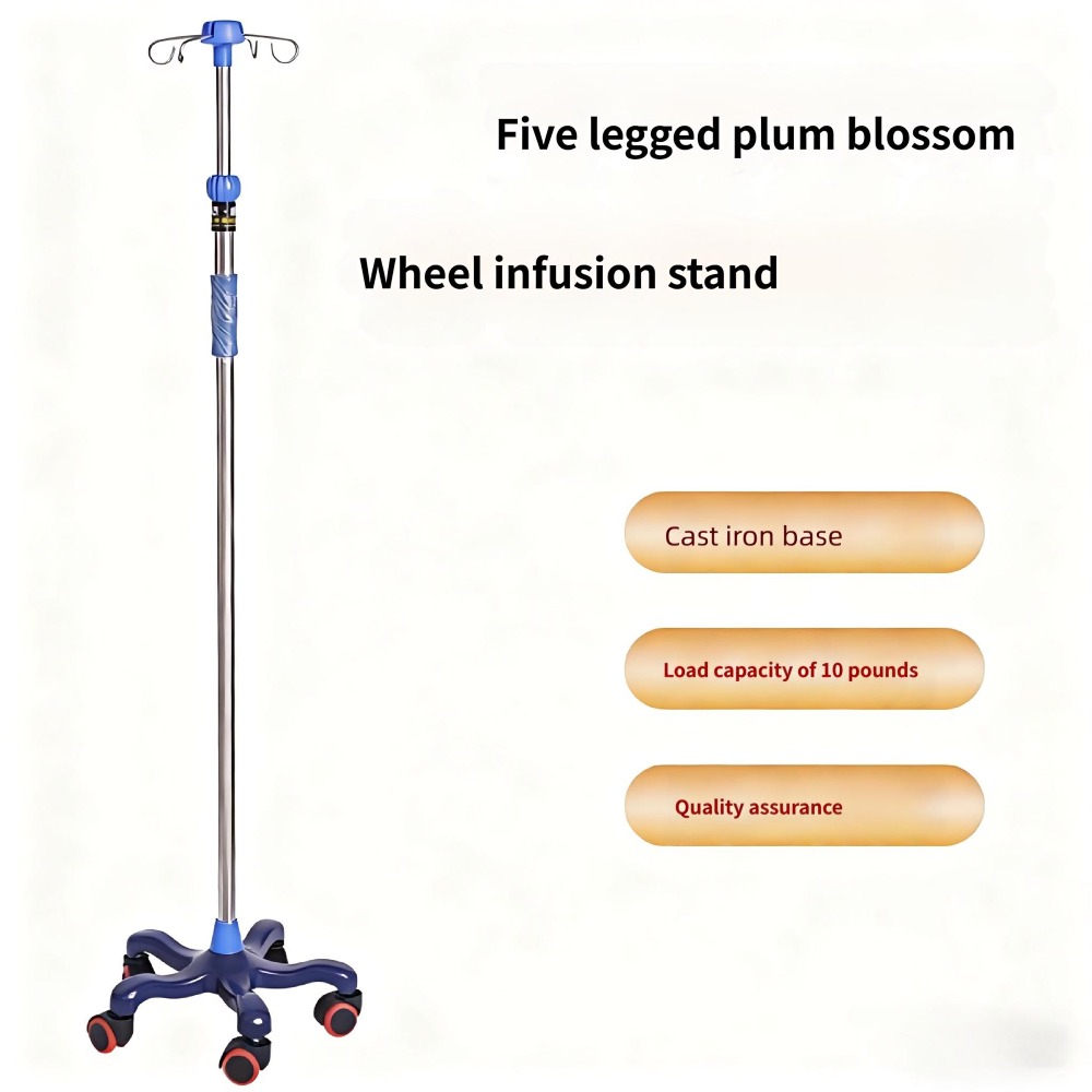 Iv Infusion Pole - Draagbare verstelbare IV-paal RVS IV-druppelstandaard Infusie