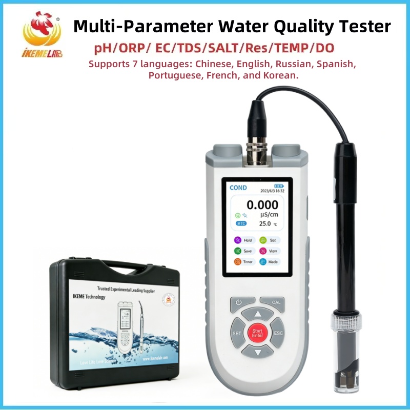 Ph Meter - WEIAI Lab PH-meter Professionele 8-in-1 watermeter