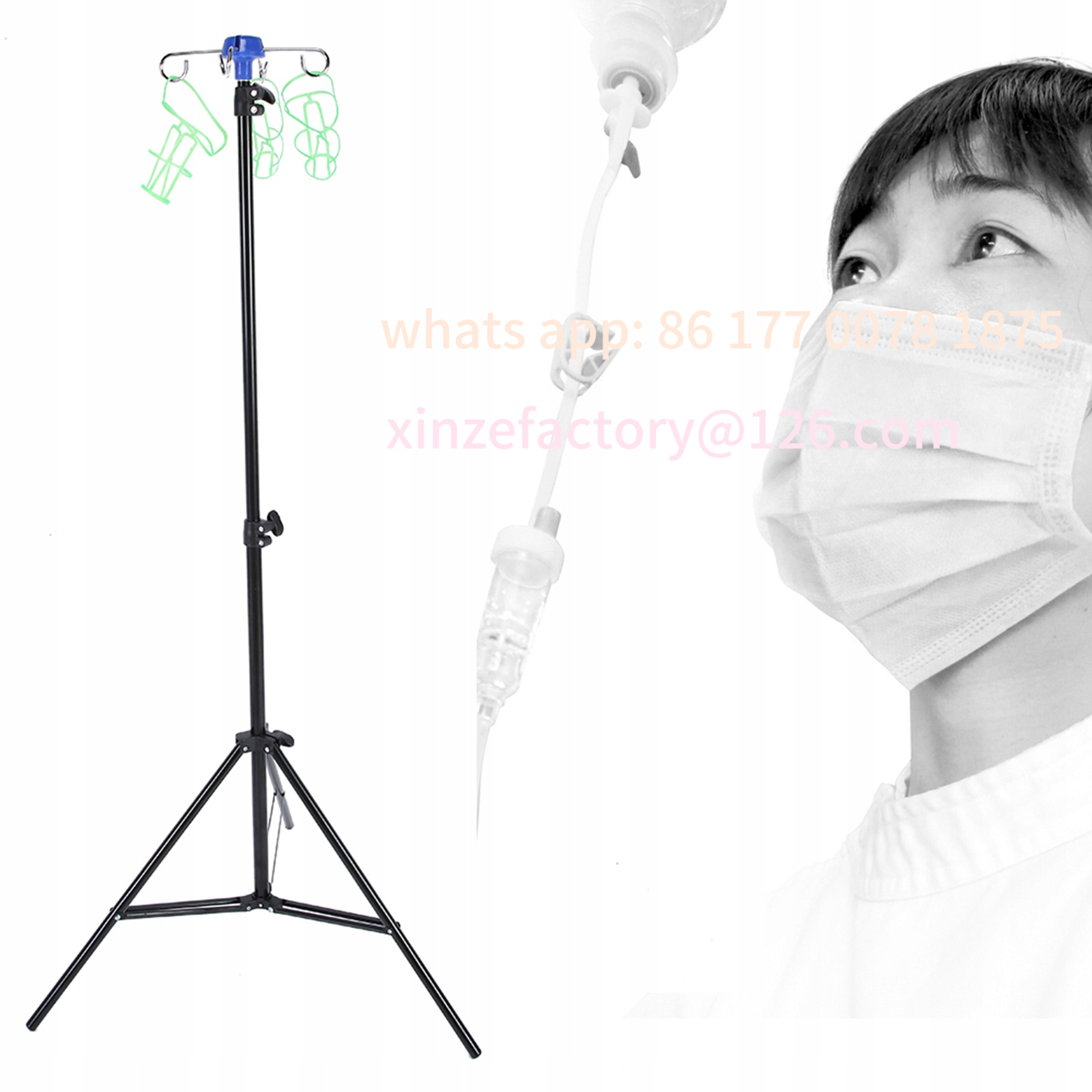 Aanpasbare opvouwbare IV-paal  - Iv Infusion Pole recensie en prijs